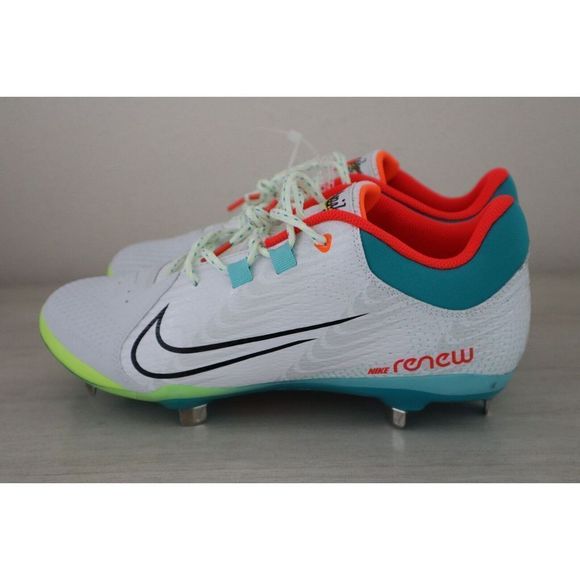 Nike CZ5920 107 Women's Sz 11 White Hyperdiamond 4 Elite Metal Softball Cleats - Picture 8 of 8